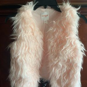 Brand new fuzzy light pink vest